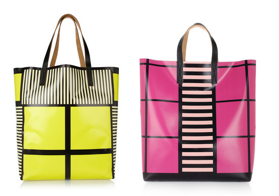 Marni Printed Vinyl and Leather Totes