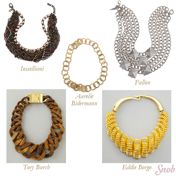 Eddie Borgo, Tory Burch, Aurelie Bidermann, Iossellani, Fallon Chunky Necklaces