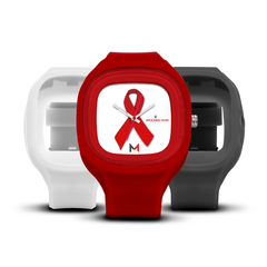 Shocking Goat HIV/AIDS Awareness Watch - Red Ribbon Set