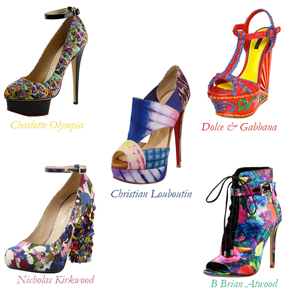 Charlotte Olympia, Dolce & Gabbana, Christian Louboutin, Nicholas Kirkwood, B Brian Atwood Colorful Heels