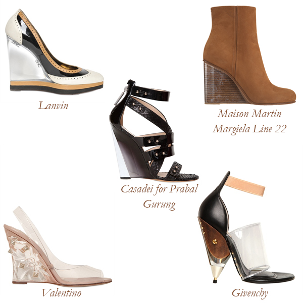 Lanvin, Valentino, Givenchy, Casadei for Prabal Gurung, Margiela, Plexi Shoe