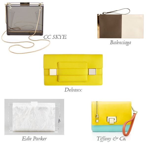 CC Skye, Edie Parker, Tiffany & Co., Delvaux, Balenciaga Summer Clutches