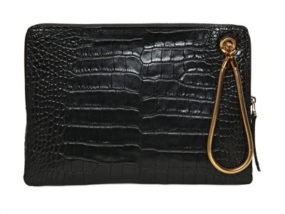 Lanvin Crocodile Printed Clutch