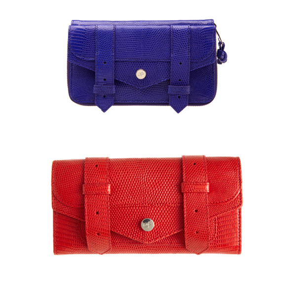 Proenza Schouler Continental and Large Iguana Wallets