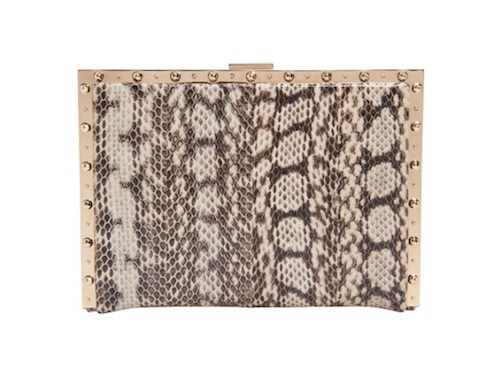 Nina Ricci Metal Frame Watersnake Pochette