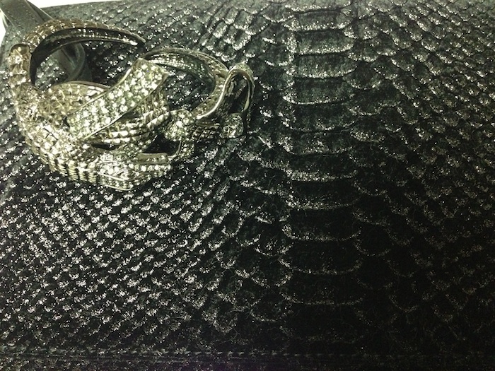 Viktor & Rolf Metallic Velvet Jeweled Cuff Bag