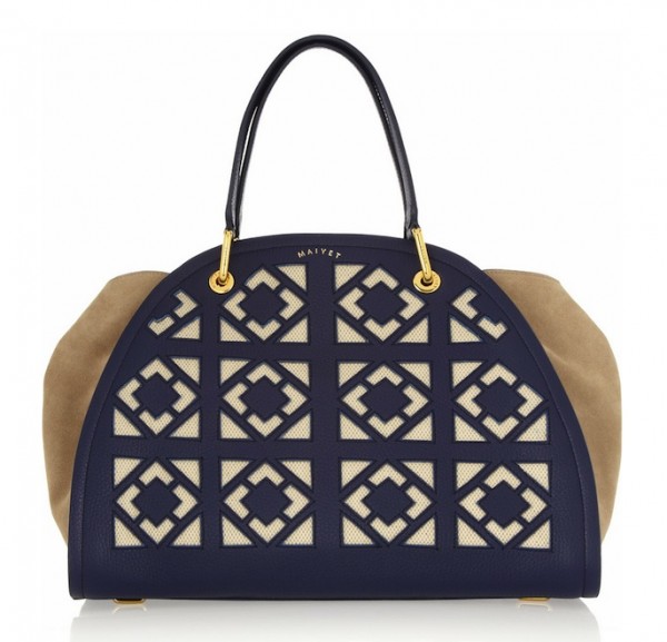 Maiyet Peyton Laser-Cut Leather and Suede Tote