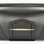 Nina Ricci Black Leather Wraparound Tab Clutch
