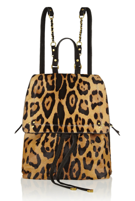 Jérôme Dreyfuss Florent Leopard-Print Calf-Hair Backpack