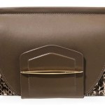 Nina Ricci Cart Blanche Leather and Snake-Effect Clutch