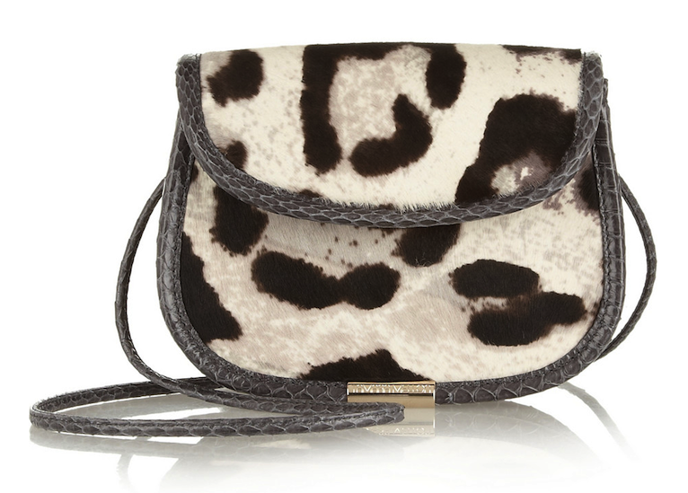 Tamara Mellon Treasure Leopard-Print Calf-Hair Shoulder Bag