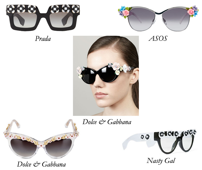 prada sunglasses with flowers