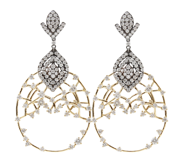 Bochic Diamond Openwork Earrings
