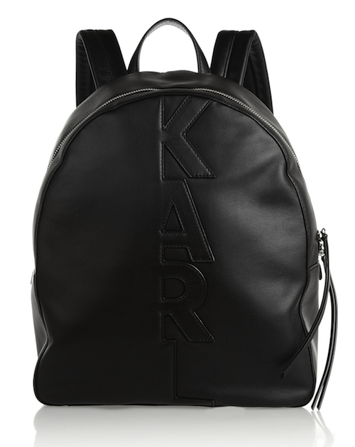 Karl Lagerfeld Appliqué Leather Backpack