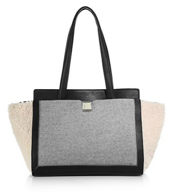 Loeffler Randall Walker Shearling & Leather Tote