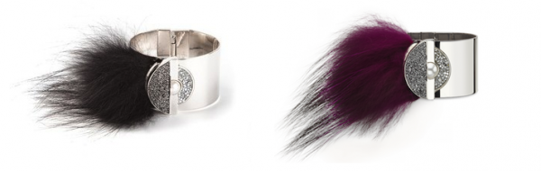 Fendi Fox Fur & Crystal Bracelet