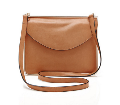 Carven Metal-Framed Leather Shoulder Bag