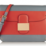 Valentino Rivet Color-Block Leather Shoulder Bag