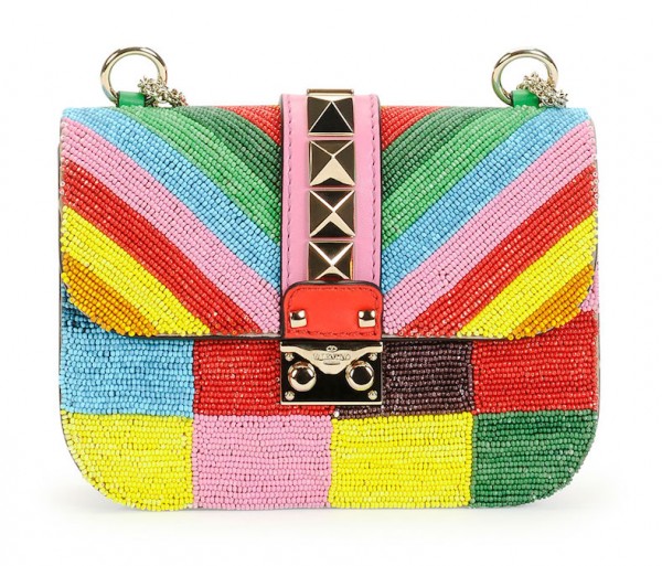 Valentino 1973 Beaded Small Lock Shoulder Bag