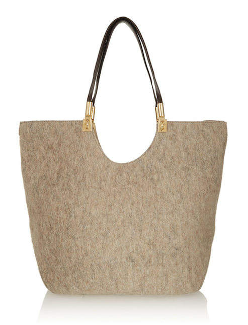 Elizabeth and James Cynnie Wool and Leather Tote