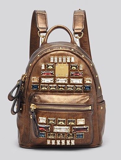 MCM Stark Edelin Baby Jeweled Backpack