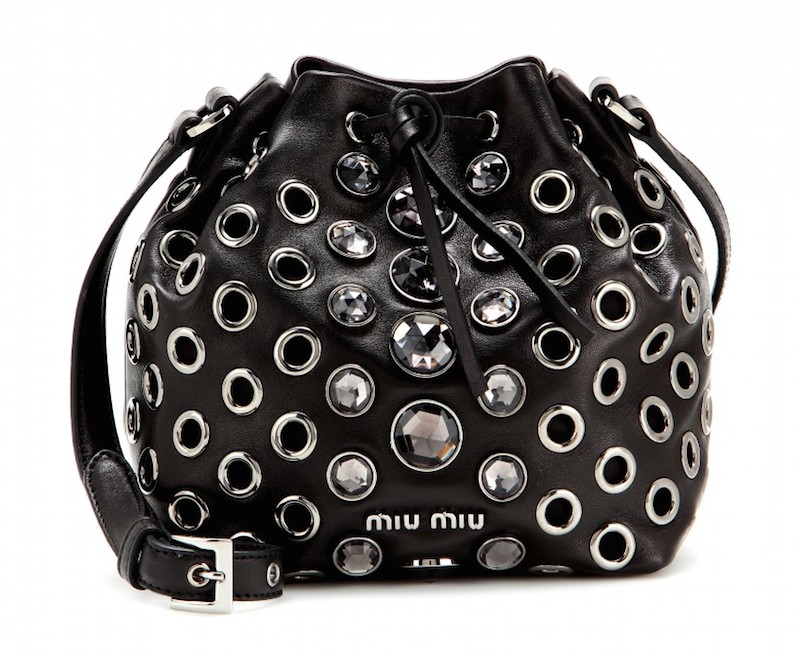 WorldpiweekShops UK, Miu Miu leather crystal-embellished sandals, Miu Miu  Shoulder Bags