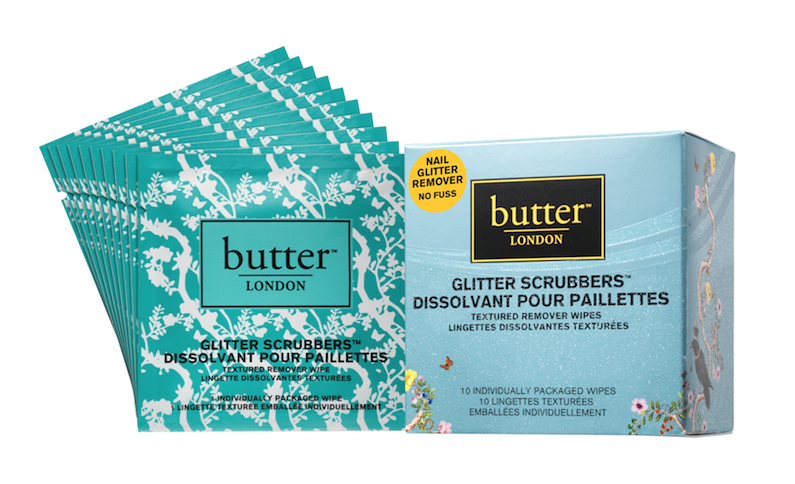 Butter London Glitter Scrubbers Textured Remover Wipes