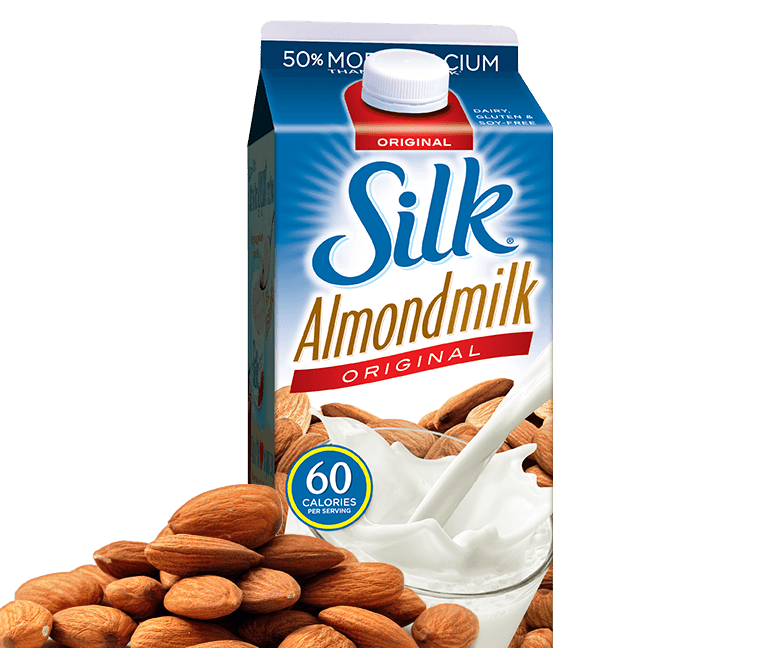 silk almond milk vs skim milk