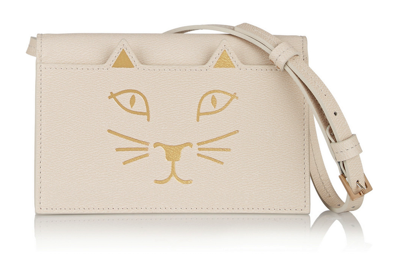 Charlotte Olympia Feline Leather Shoulder Bag