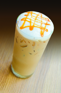 Iced caramel coffee