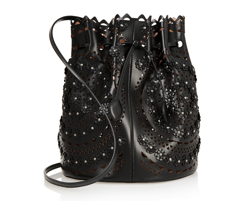 Alaïa Laser-Cut Leather Shoulder Bag