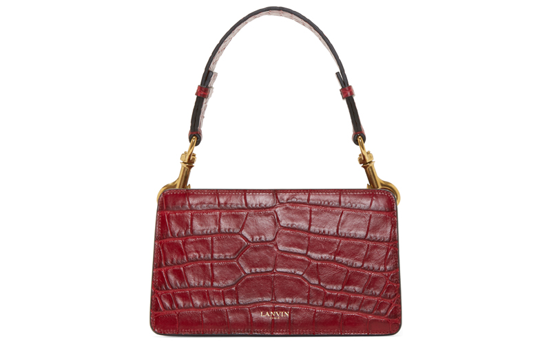 Lanvin_RedCrocEmbossedLeatherBag