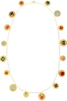 Marie-Hélène De Taillac 22-karat gold multi-charm necklace - Snob