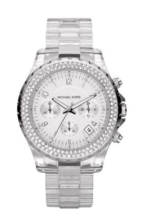 Michael Kors Clear Acrylic Glitz Watch - Snob Essentials