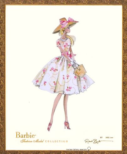 vintage barbie fashion sketches