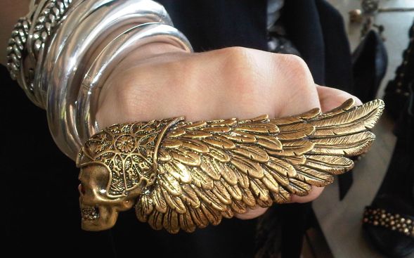 Alexander McQueen Knuckle Duster Gold Brass Ring - Snob Essentials
